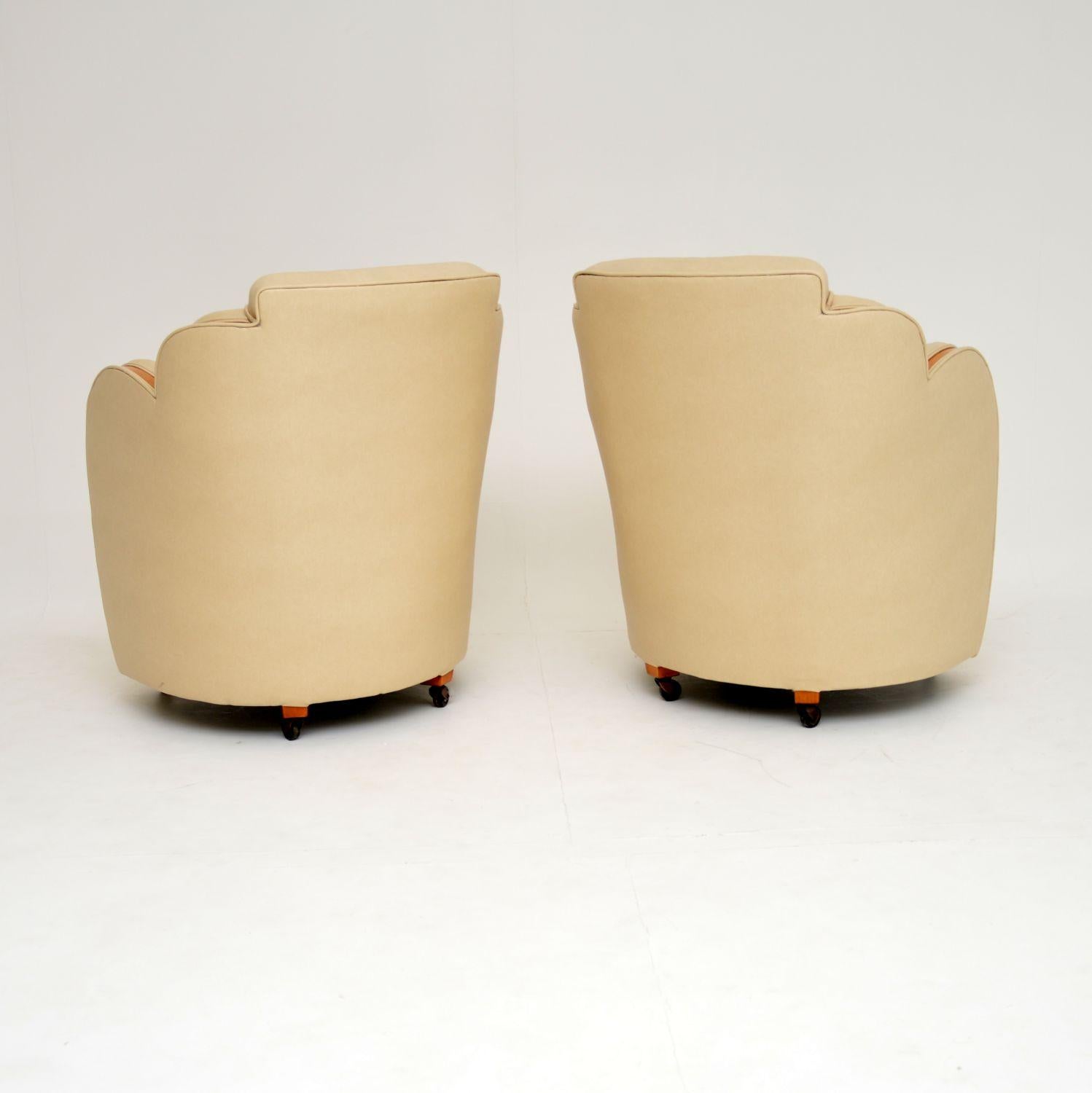 Pair of Original Art Deco Cloud Back Armchairs by Epstein 5