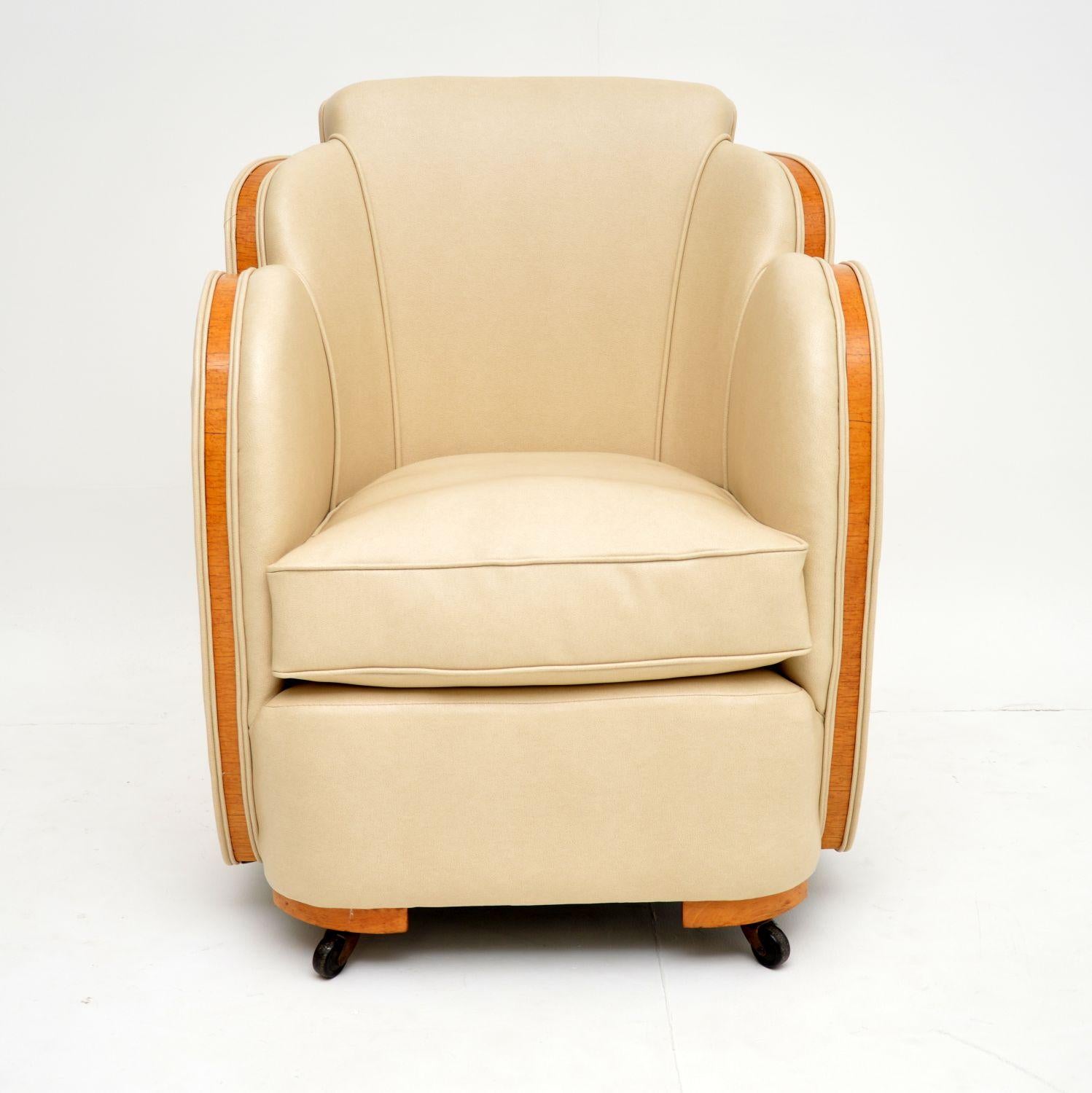 Pair of Original Art Deco Cloud Back Armchairs by Epstein In Good Condition In London, GB