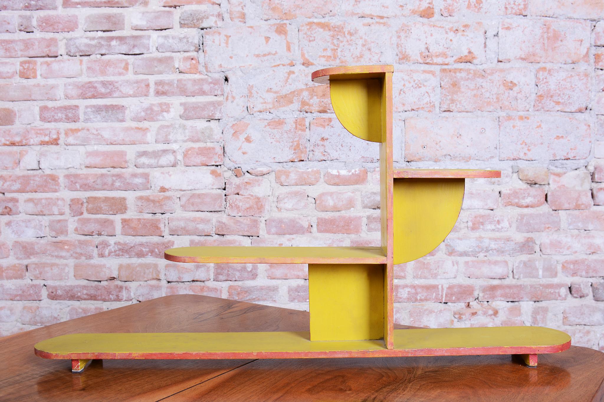 Paire de porte-fleurs originaux Art déco, Wood Wood laqué, Tchèque, années 1930 en vente 7