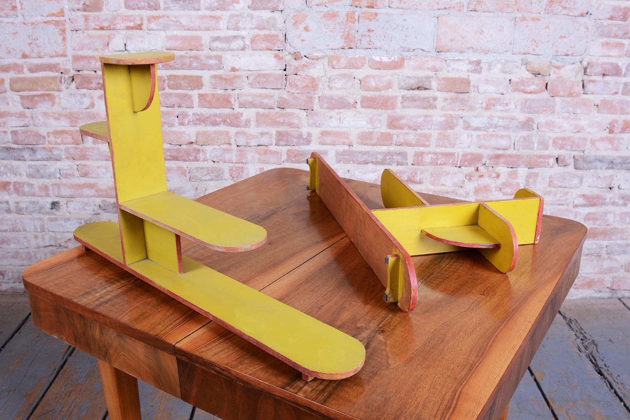 Paire de porte-fleurs originaux Art déco, Wood Wood laqué, Tchèque, années 1930 en vente 8