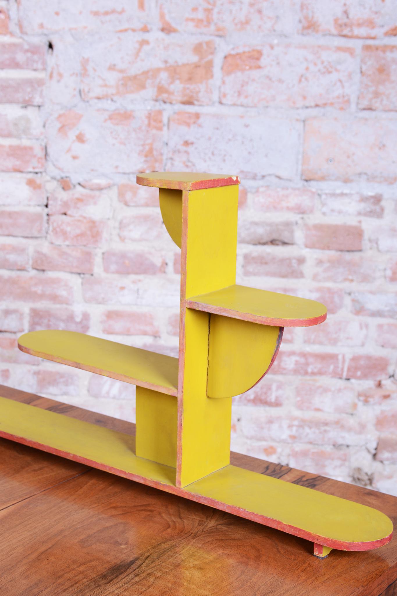 Paire de porte-fleurs originaux Art déco, Wood Wood laqué, Tchèque, années 1930 en vente 3