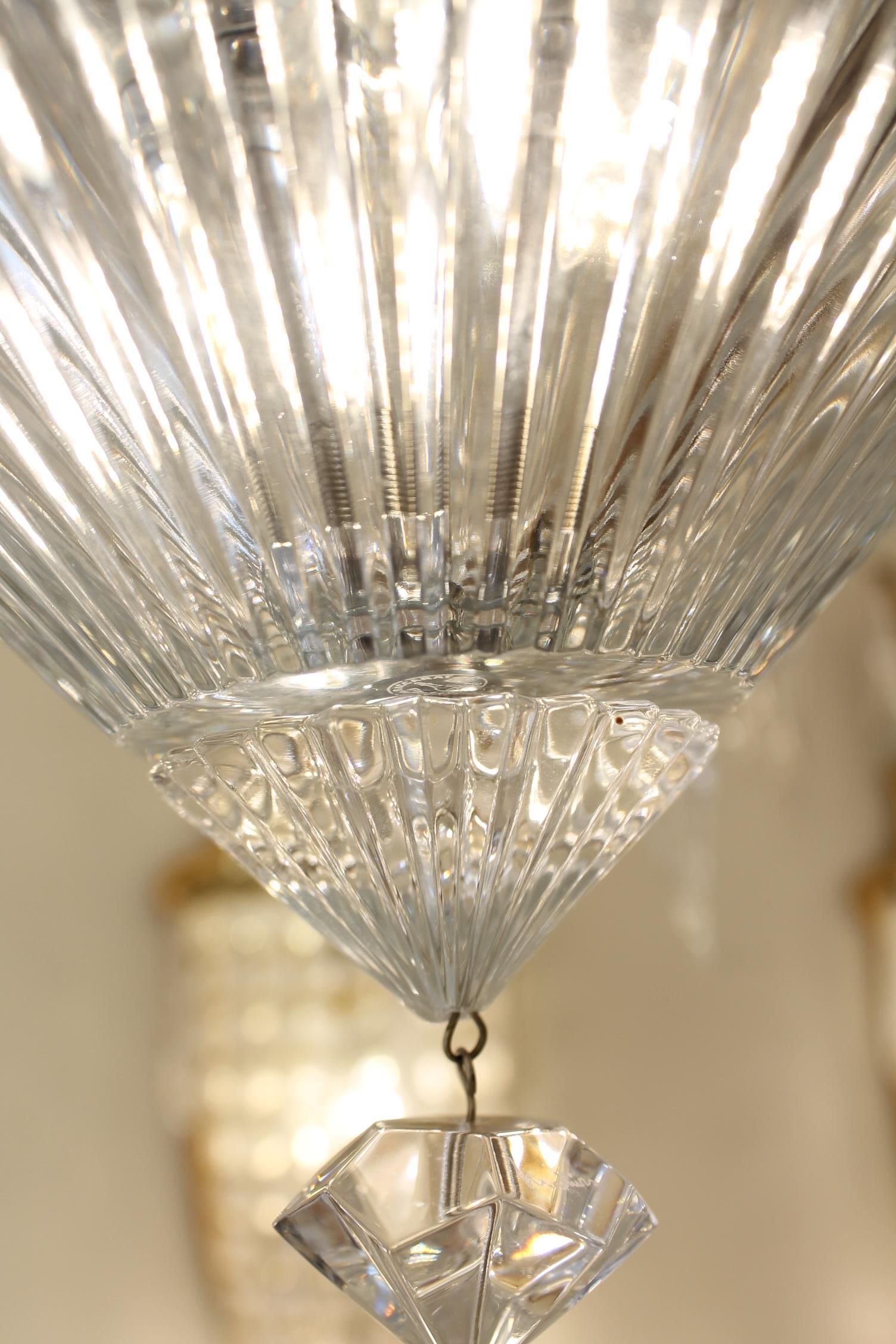 Pair of original Bacarrat Mille Nuits 18L crystal chandeliers im Angebot 8