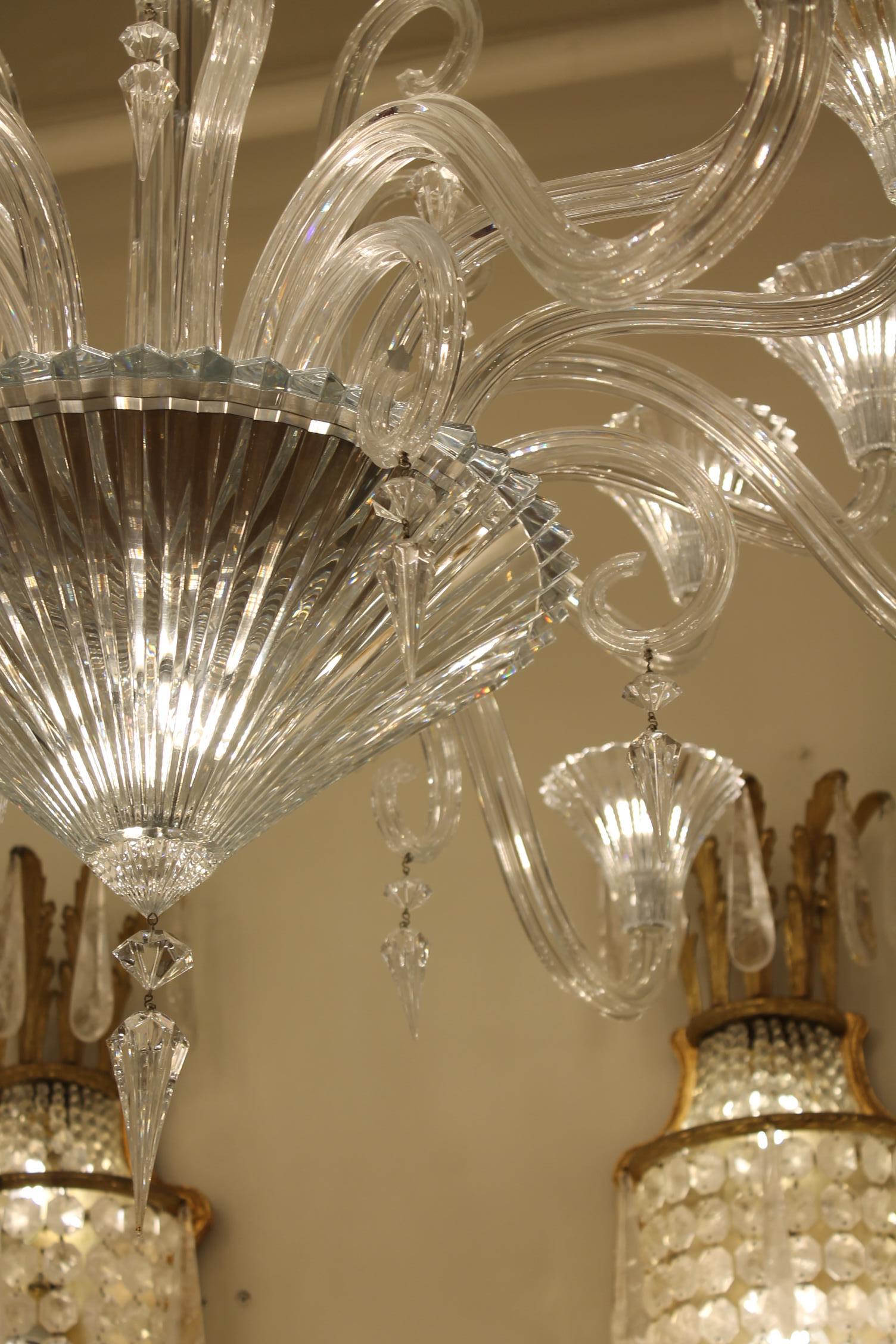 Pair of original Bacarrat Mille Nuits 18L crystal chandeliers im Angebot 2