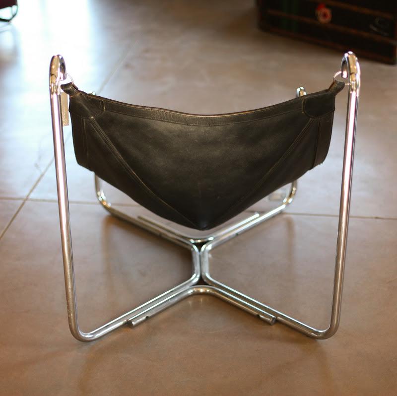Mid-Century Modern Paire de chaises originales Baffo en cuir en vente