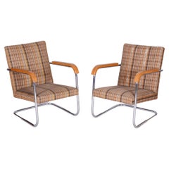 Pair of Original Bauhaus Armchairs, Mücke - Melder, Design: Anton Lorenz, 1930s