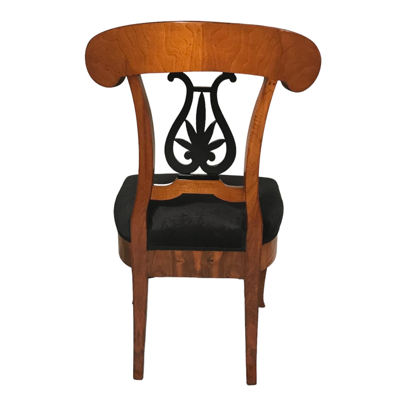 Tedesco Coppia di sedie Biedermeier originali, 1820 in vendita