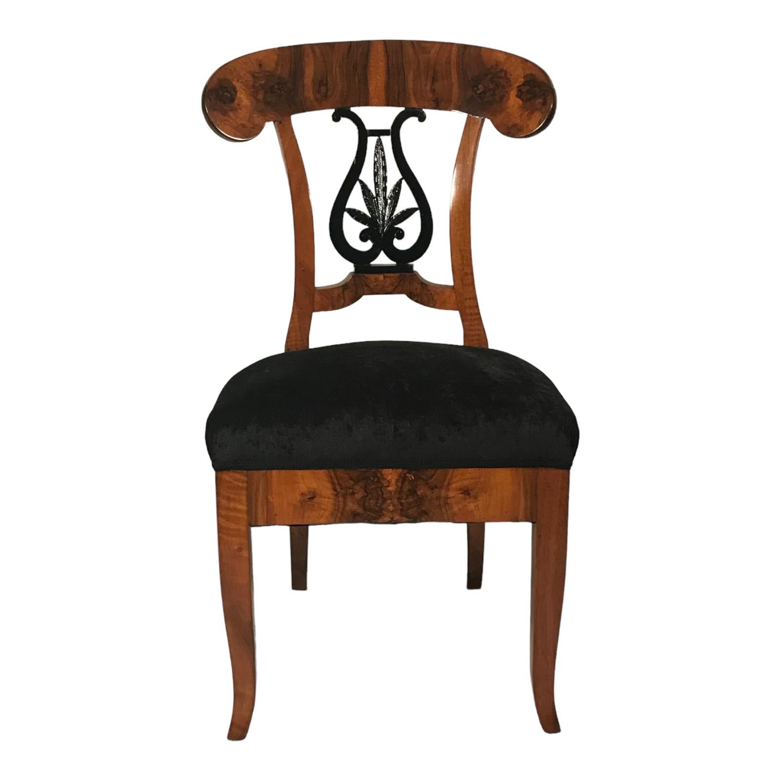 Inizio XIX secolo Coppia di sedie Biedermeier originali, 1820 in vendita