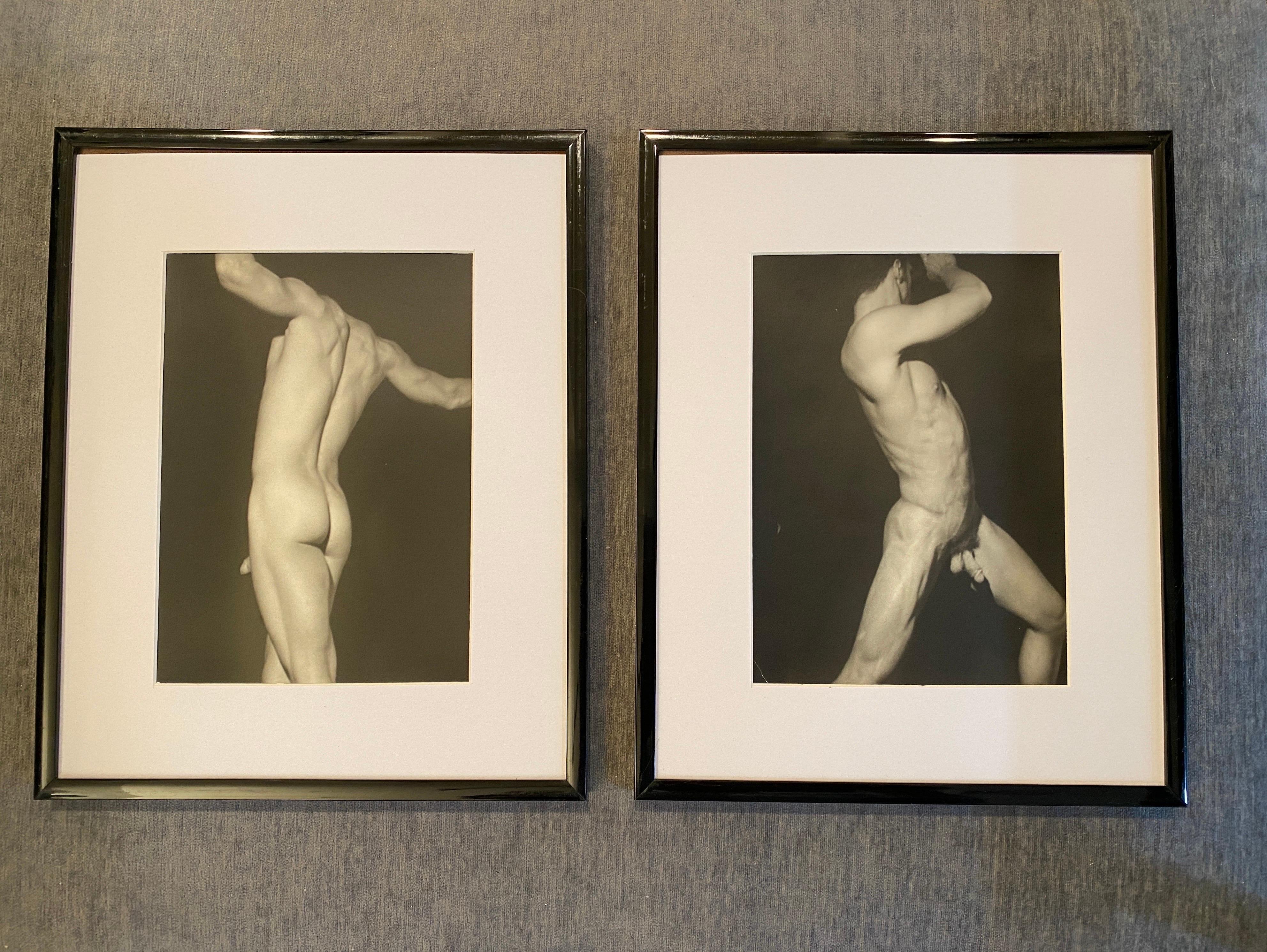 A pair of original B&W photographs being offered for sale for the first time. Taken by fashion designer/photographer George Machado from his book “Masculine” by Crown Publishers, NYC,1997. This diptych was printed in two sizes and selected in the