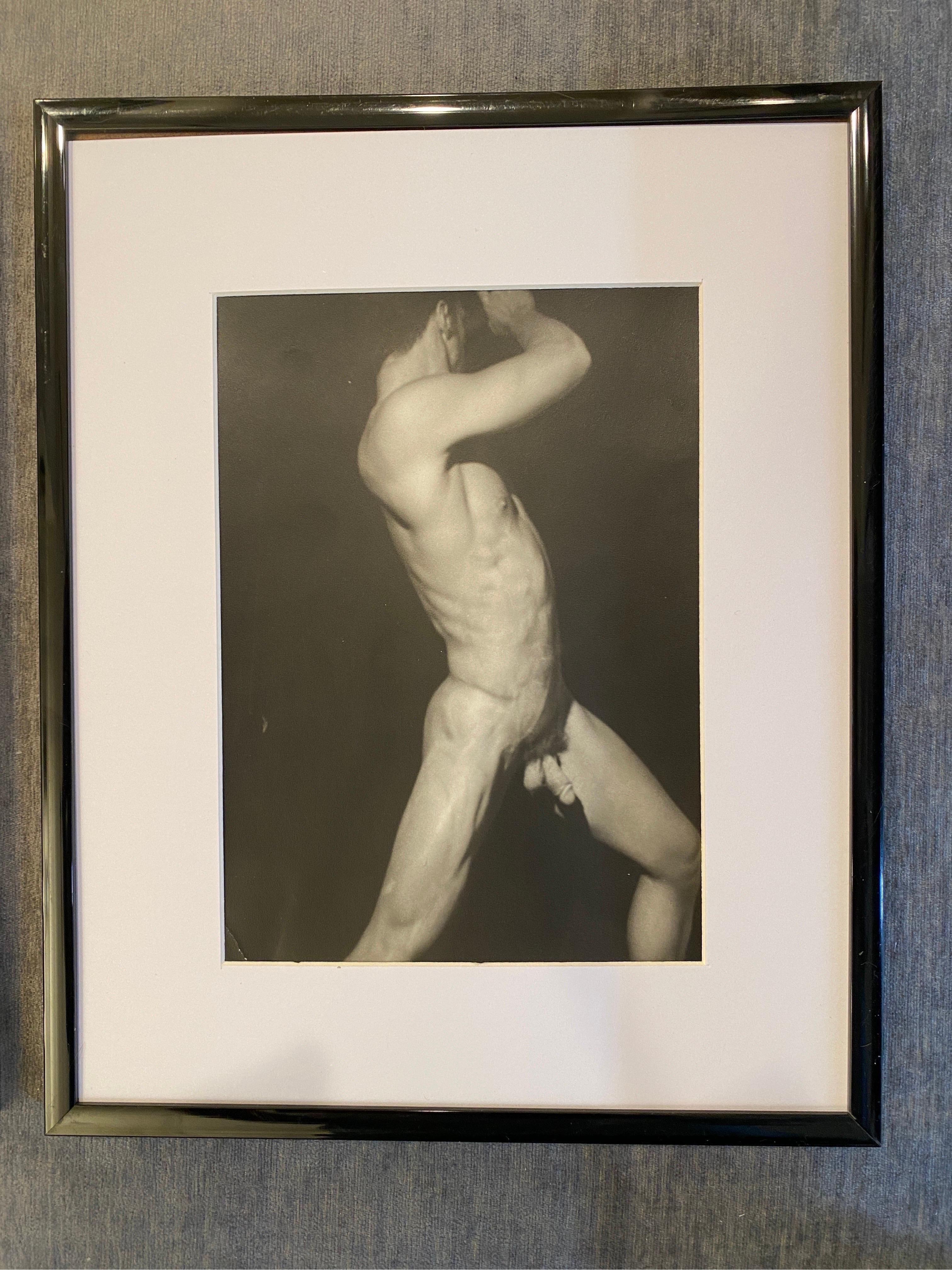 Modern Pair of Original B&W Male Nude Silver Gelatin Photographs 1996 by George Machado For Sale