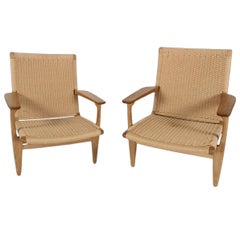 Pair of Original CH25 Chairs  by Hans J. Wegner for Carl Hansen & Son