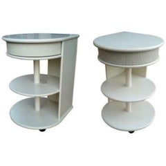 Pair of Original Design Bedside Tables Vintage Corner Tables, 1970s