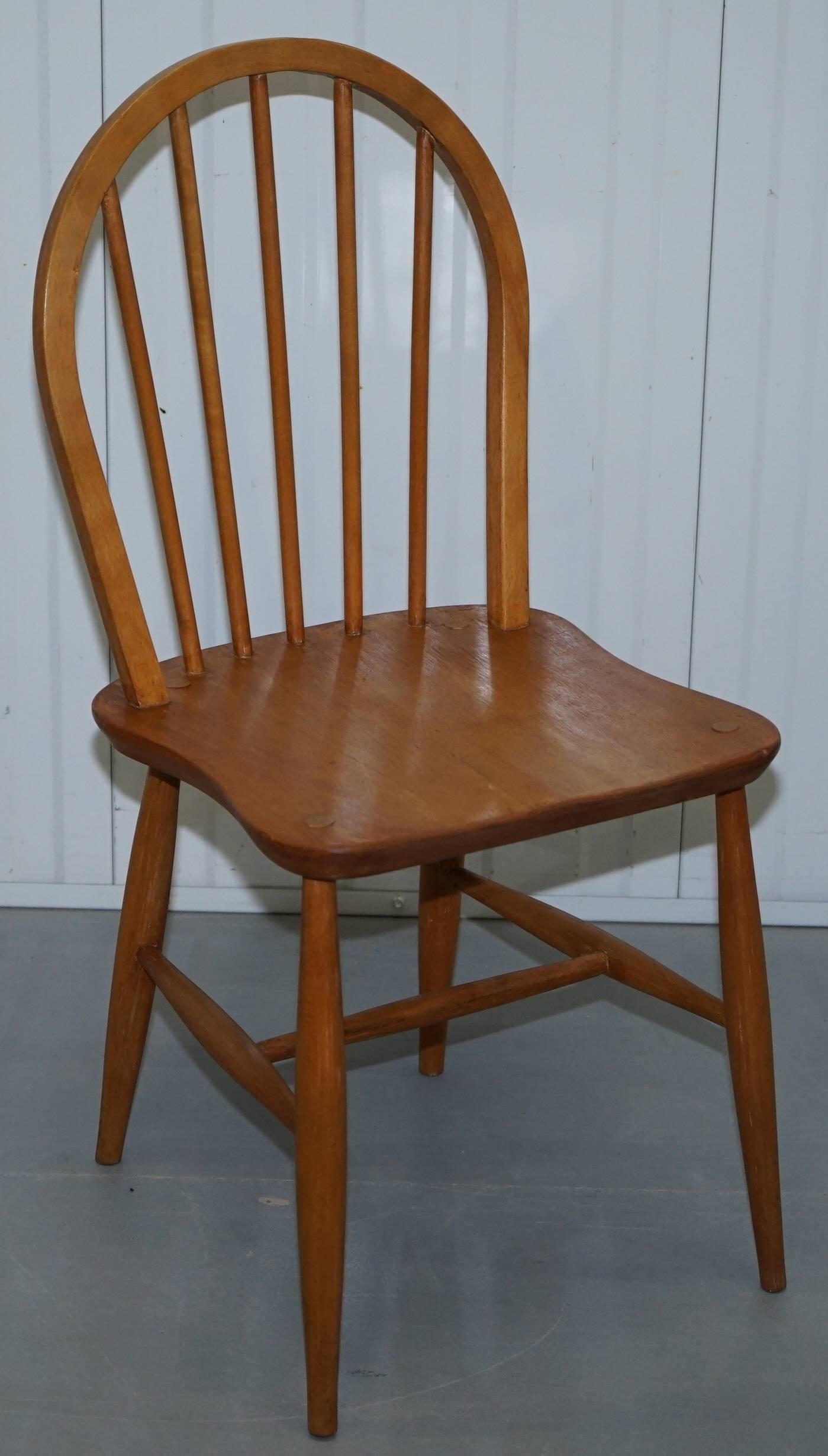 We are delighted to offer for sale this lovely pair of original Ercol Productions Windsor oak dining / occasional chairs.

We have cleaned waxed and polished the pair from top to bottom

Dimensions:

Height:- 87cm

Width:- 40.5cm

Depth:-