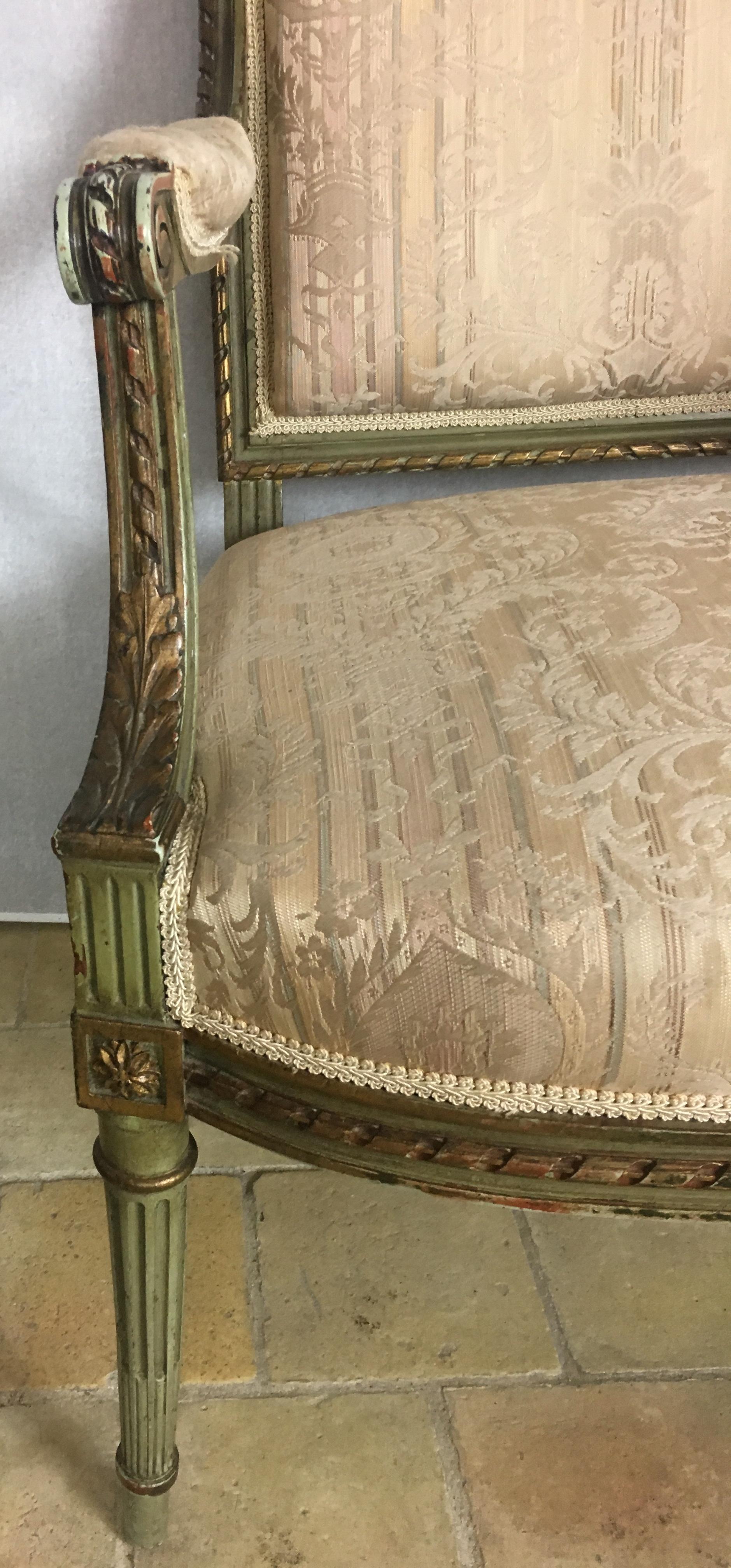 Pair of French Louis XVI Armchairs In Good Condition For Sale In Miami, FL