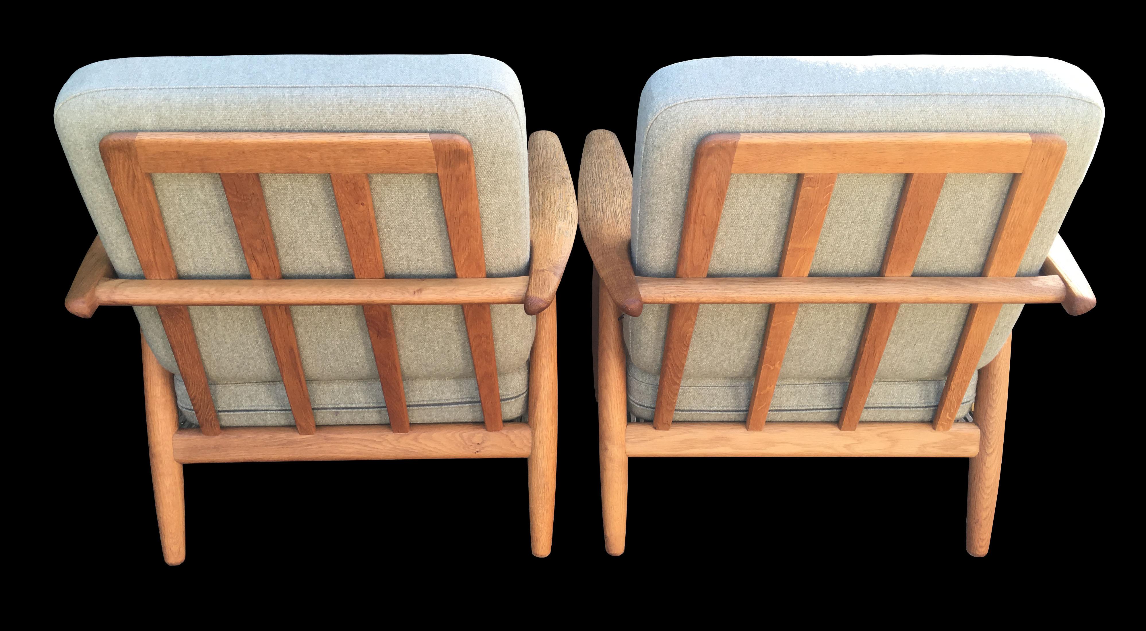 Danish Pair of Original GE240 or 'Cigar' Chairs by Hans J Wegner for GETAMA