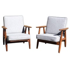 Pair of Original GE240 or 'Cigar' Chairs by Hans J Wegner for GETAMA