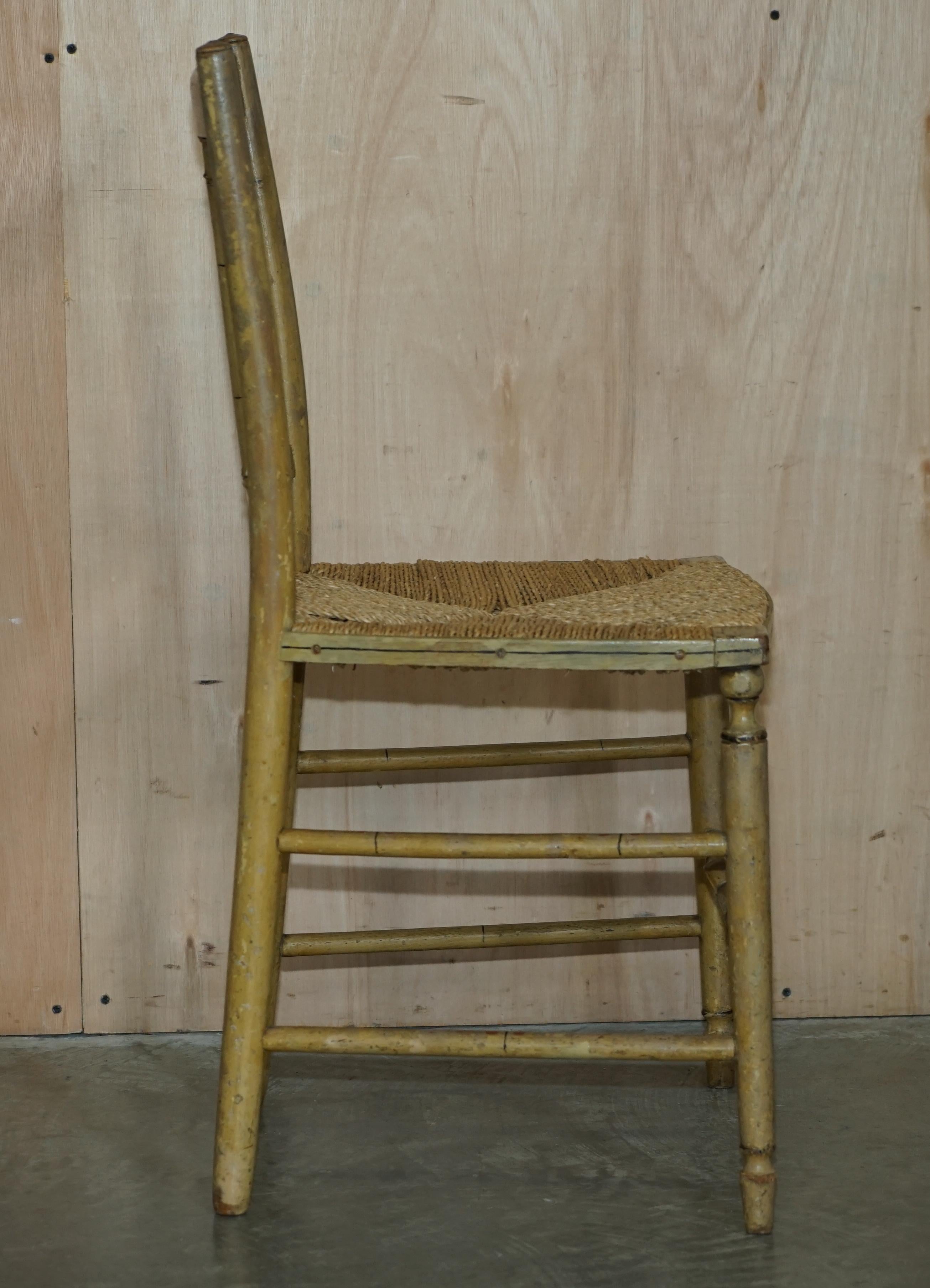 Pair of Original Hand Painted Antique Regency circa 1810-1820 Side Chairs For Sale 10