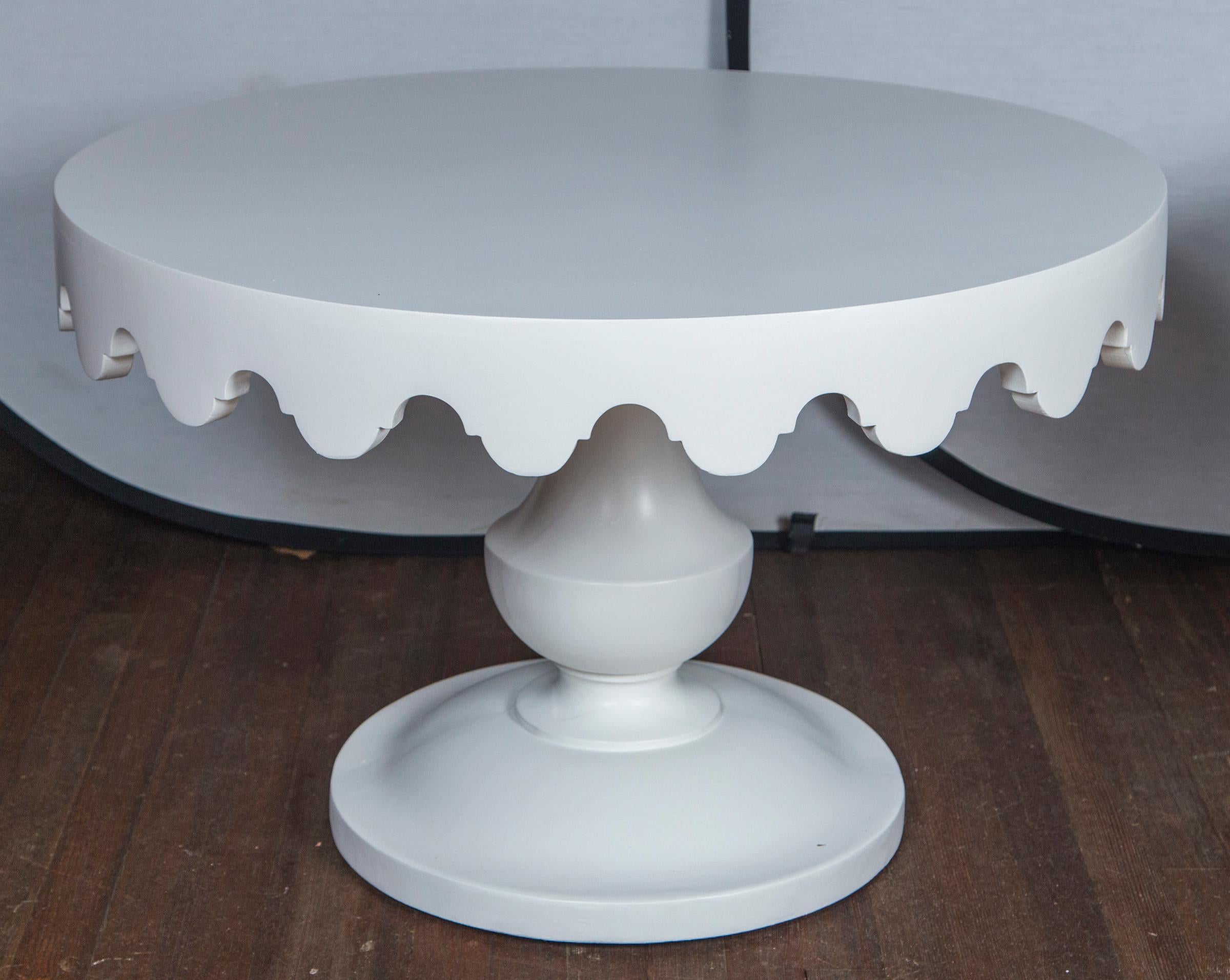 Baroque Revival Pair of Original Handmade Dorothy Draper Tables for the Greenbrier Resort For Sale