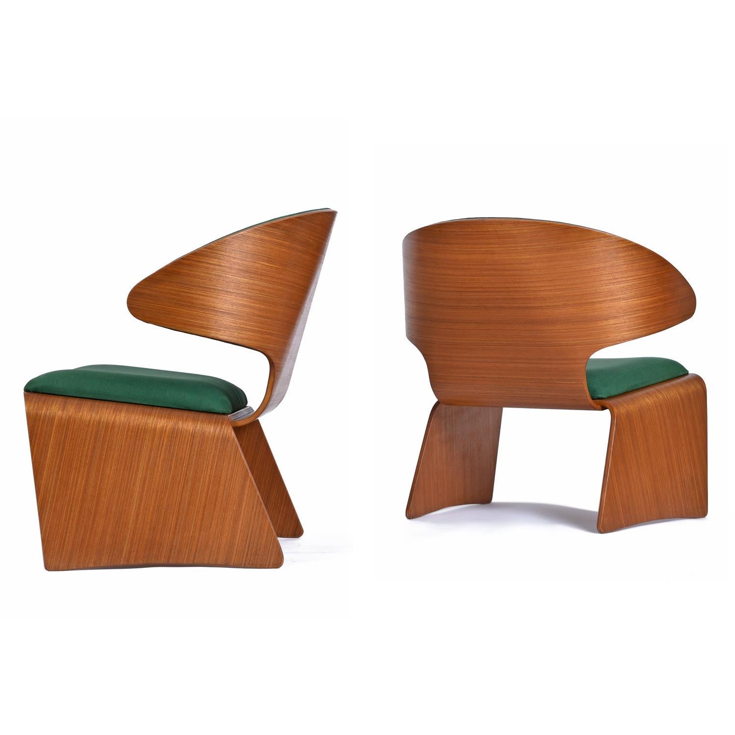 Scandinavian Modern Pair of Original Hans Olsen for Frem Røjle Danish Teak Bikini Chairs For Sale