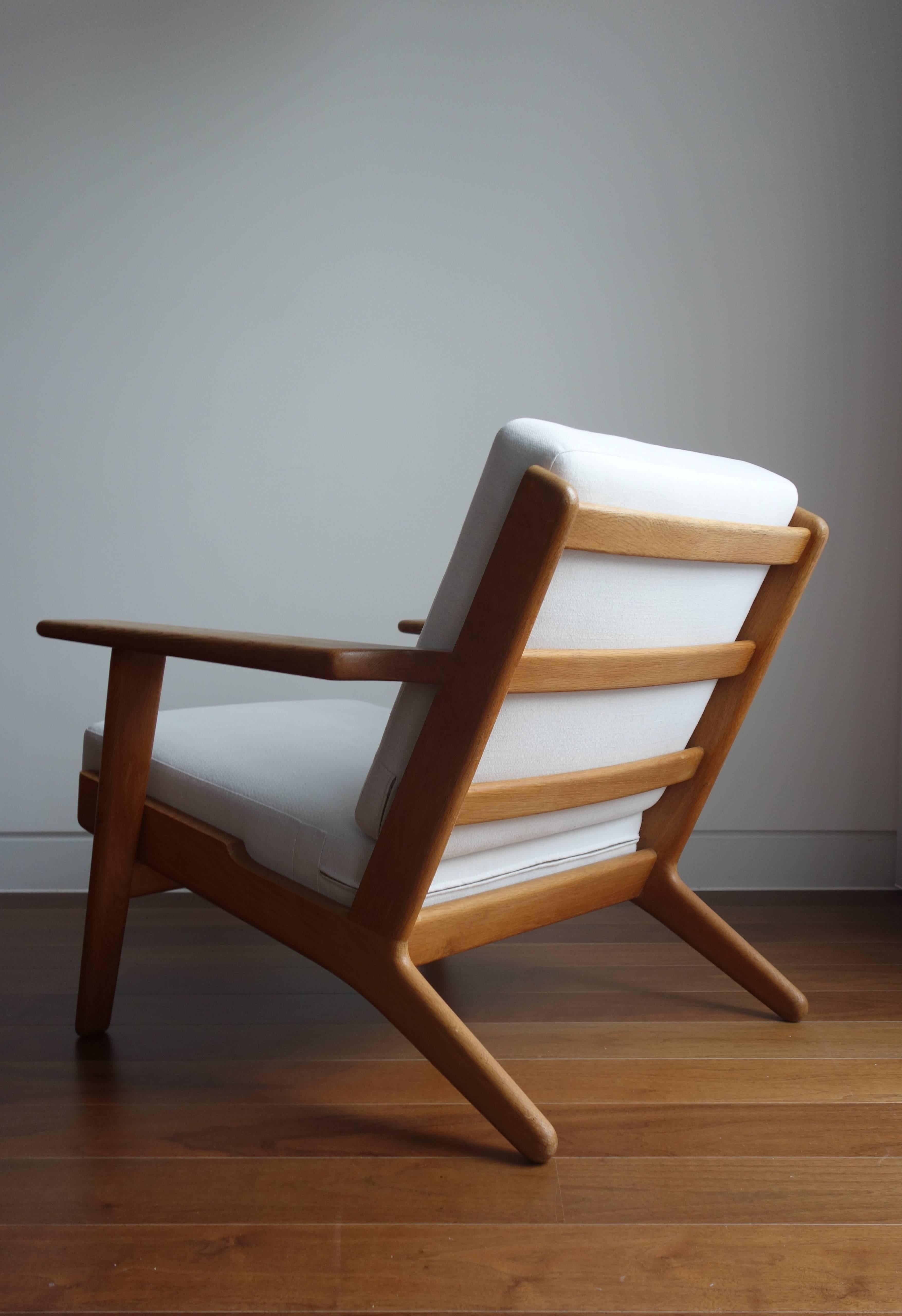 Single Hans Wegner GE290 Plank Lounge Chairs for GETAMA 1