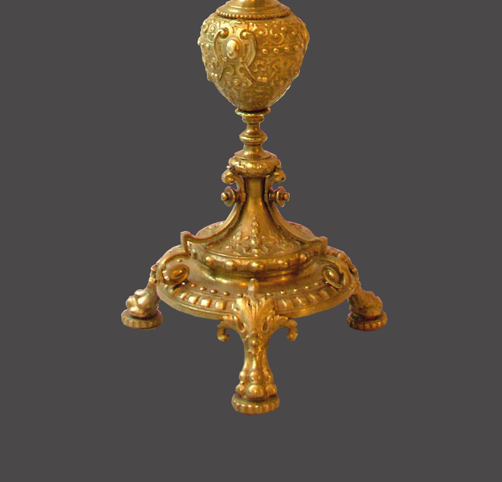 Hand-Crafted Pair of Original Historistic Candlesticks Candle Holder Louis Seize Style For Sale