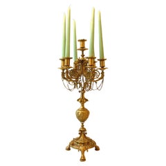 Antique Pair of Original Historistic Candlesticks Candle Holder Louis Seize Style