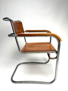 Pair of original  Italian Bauhaus Armchairs produced by Cova, Milan 1930s