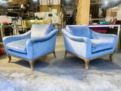 Pair of Original James Mont Club Chairs (Documented)