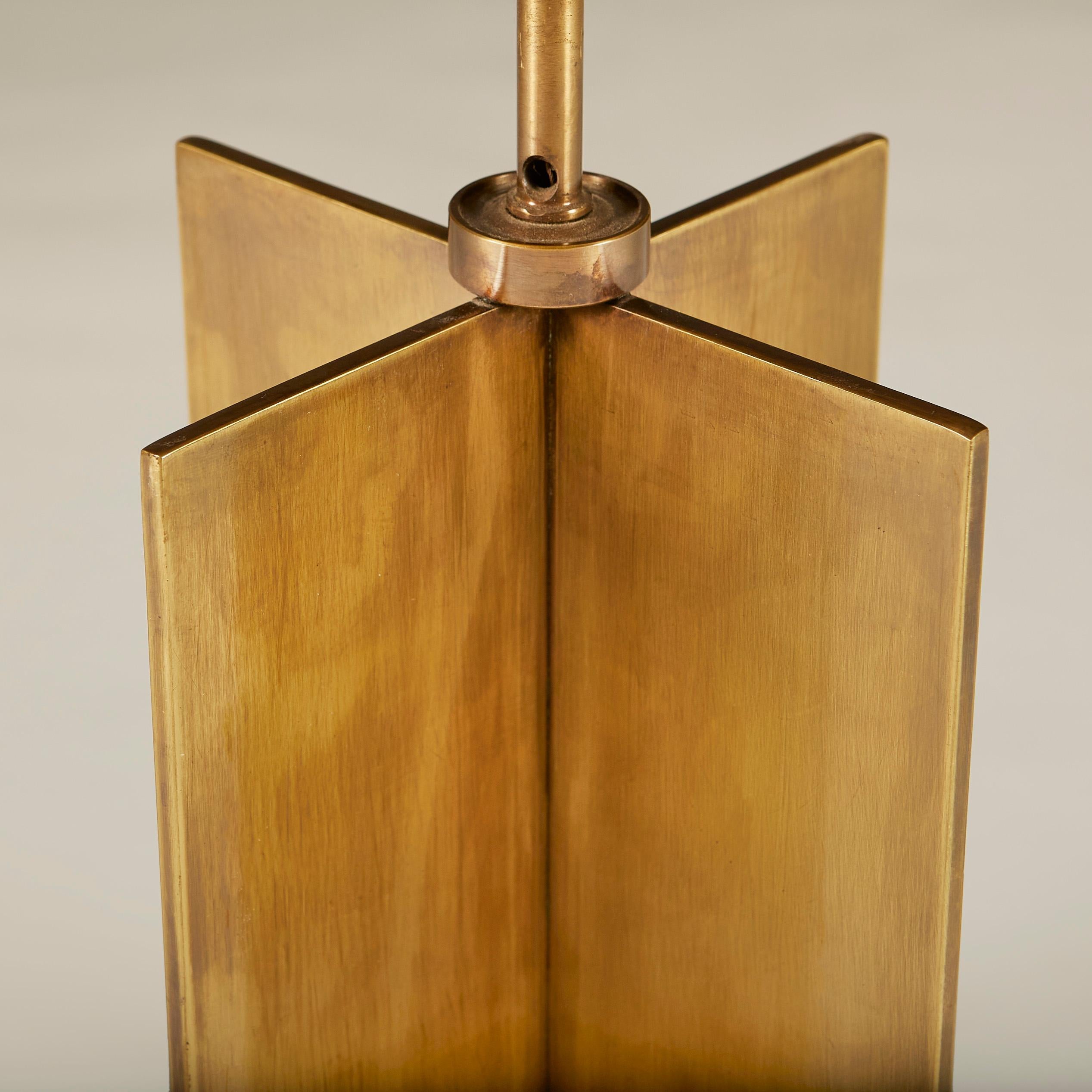 Pair of Original Jean-Michel Frank “Croisillon” Bronze Table Lamps, circa 1935 For Sale 4