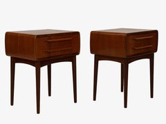Pair of original Johannes Andersen night stands in teak.