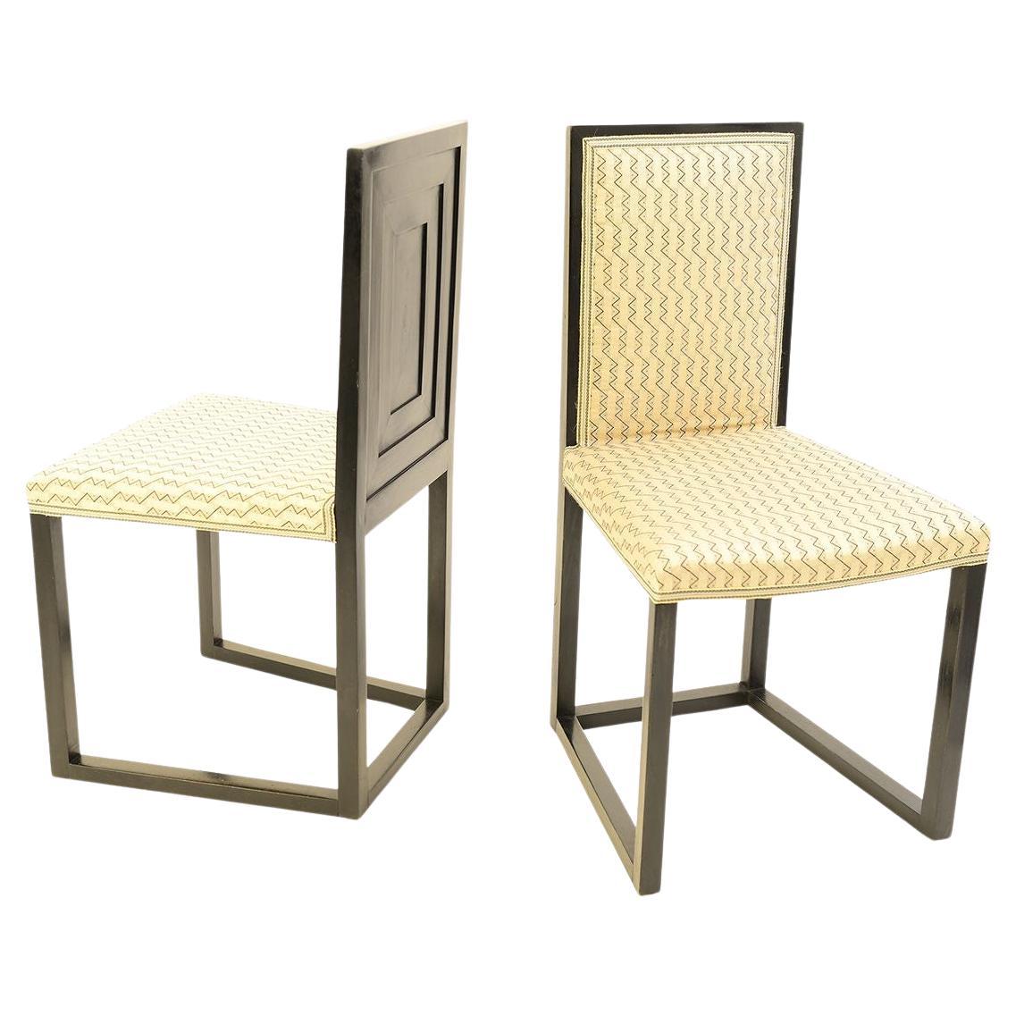 Pair of Original Josef Hoffmann & Wiener Werkstätte Chairs 1904 Jugendstil