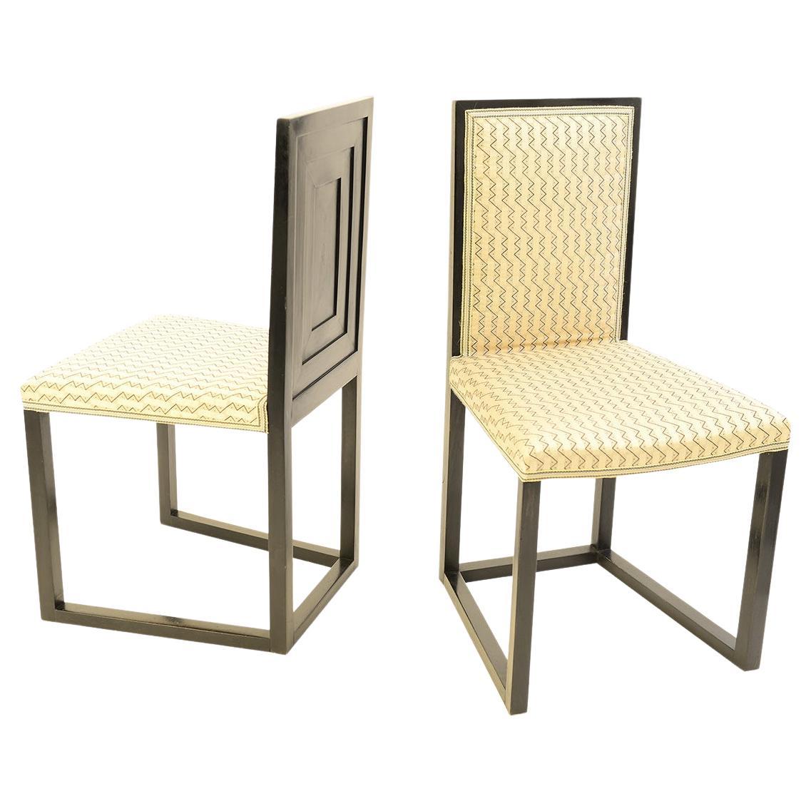 Pair of Original Josef Hoffmann & Wiener Werkstätte Chairs 1904 Jugendstil