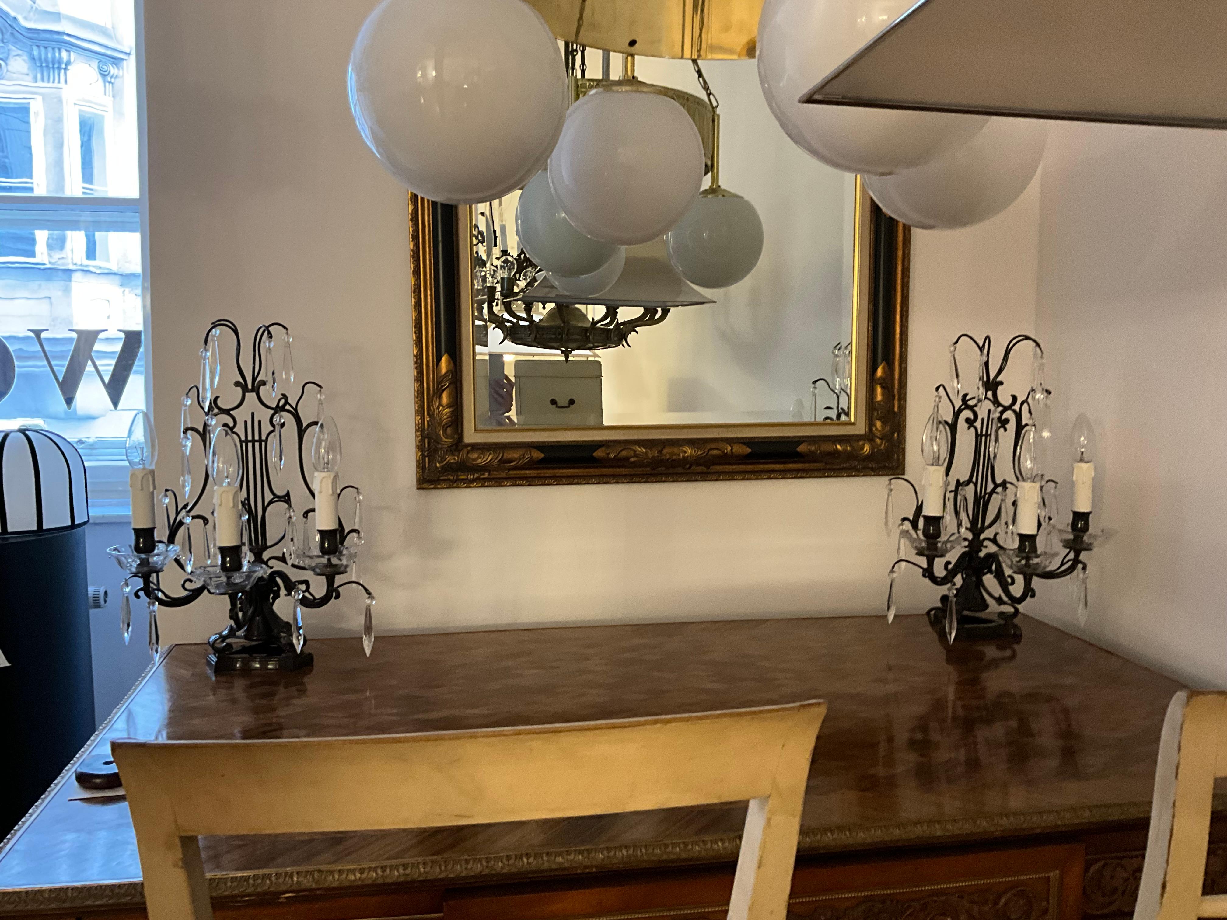 Pareja de originales lámparas de mesa Jugendstil Principios del siglo XX en Excelente estado para la venta en Vienna, AT