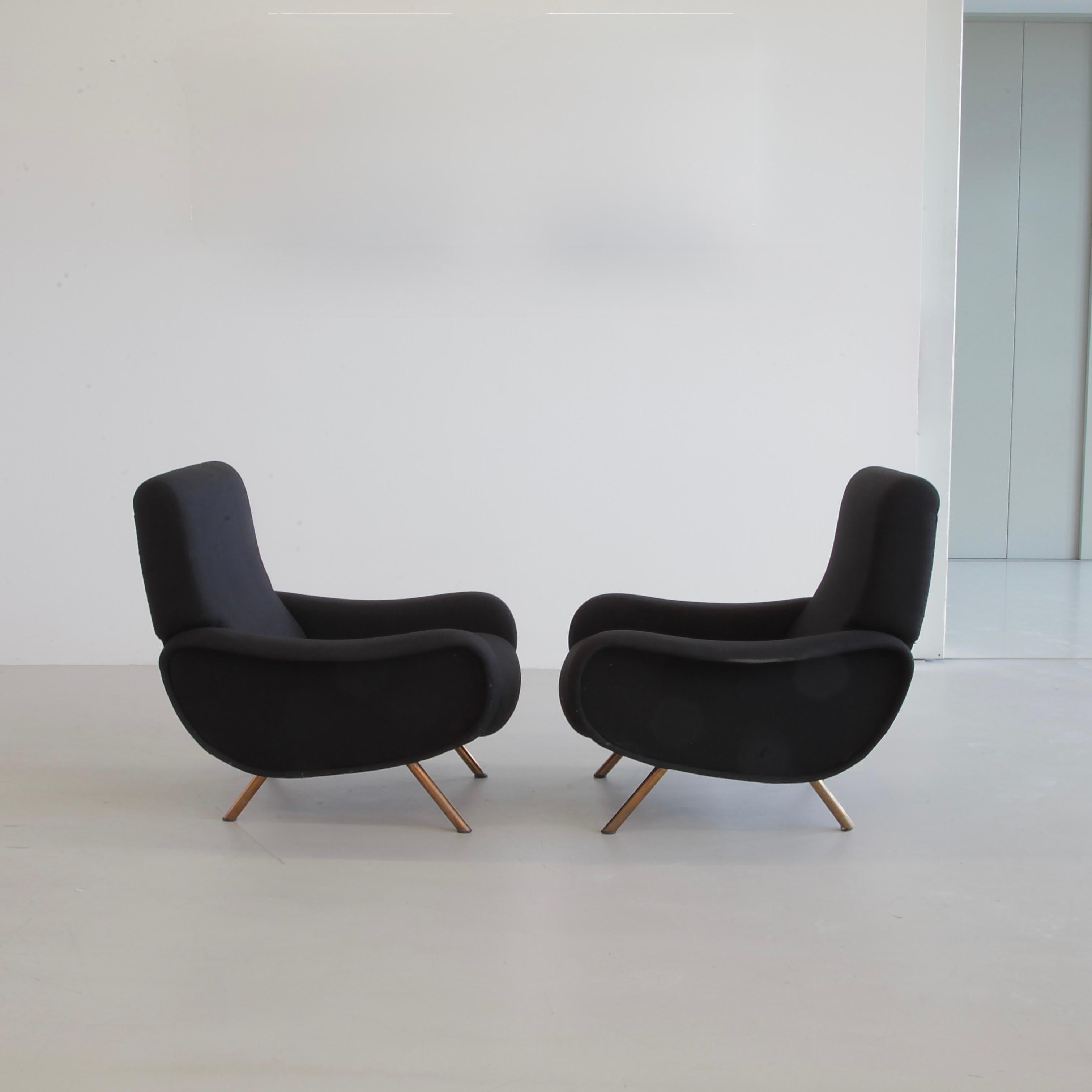 Mid-Century Modern Pair of original LADY Armchairs by Marco ZANUSO, Arflex Italy 1950s