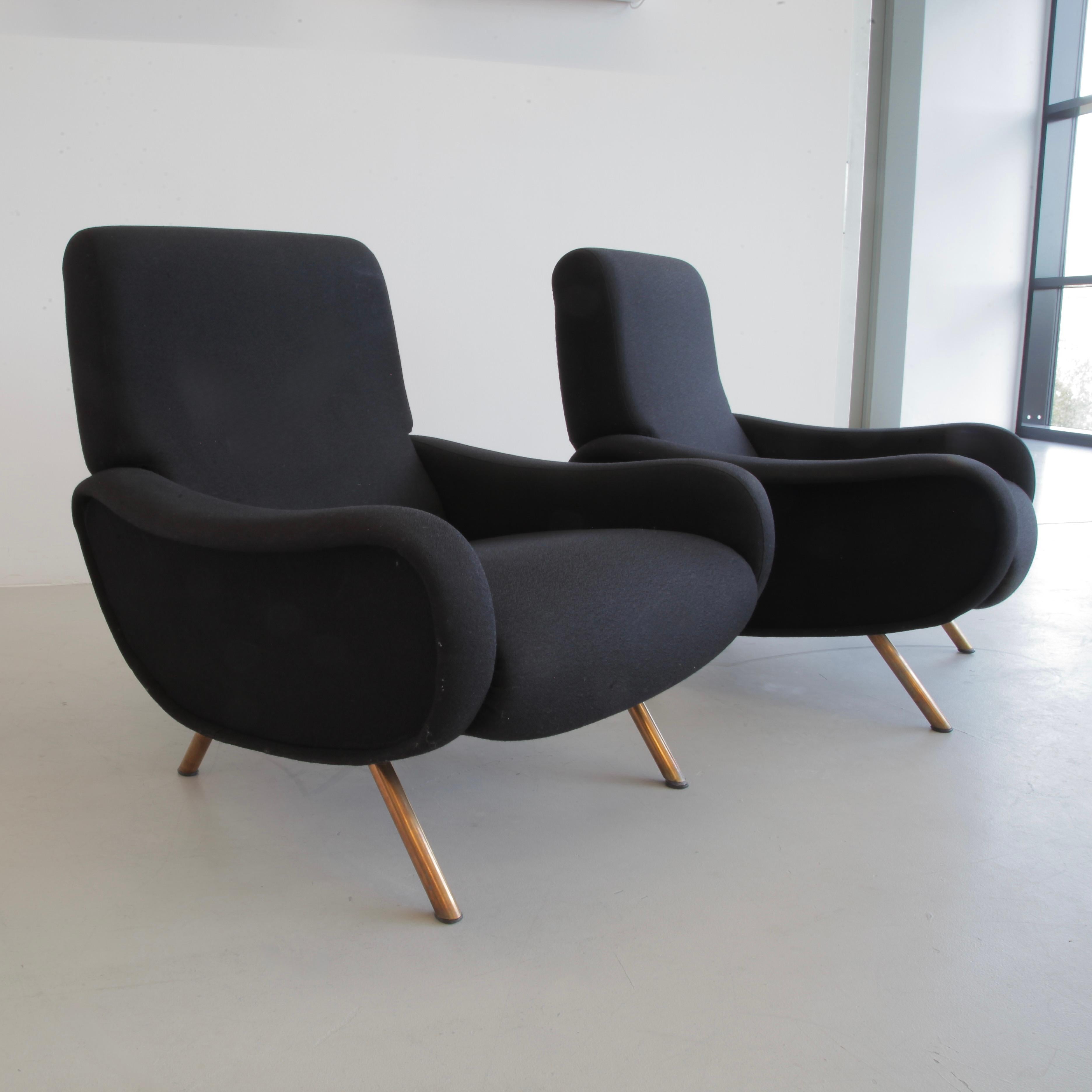 Mid-20th Century Pair of original LADY Armchairs by Marco ZANUSO, Arflex Italy 1950s