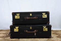 Pair of “Original” Leather-Trimmed Suitcases by Globe-Trotter, England