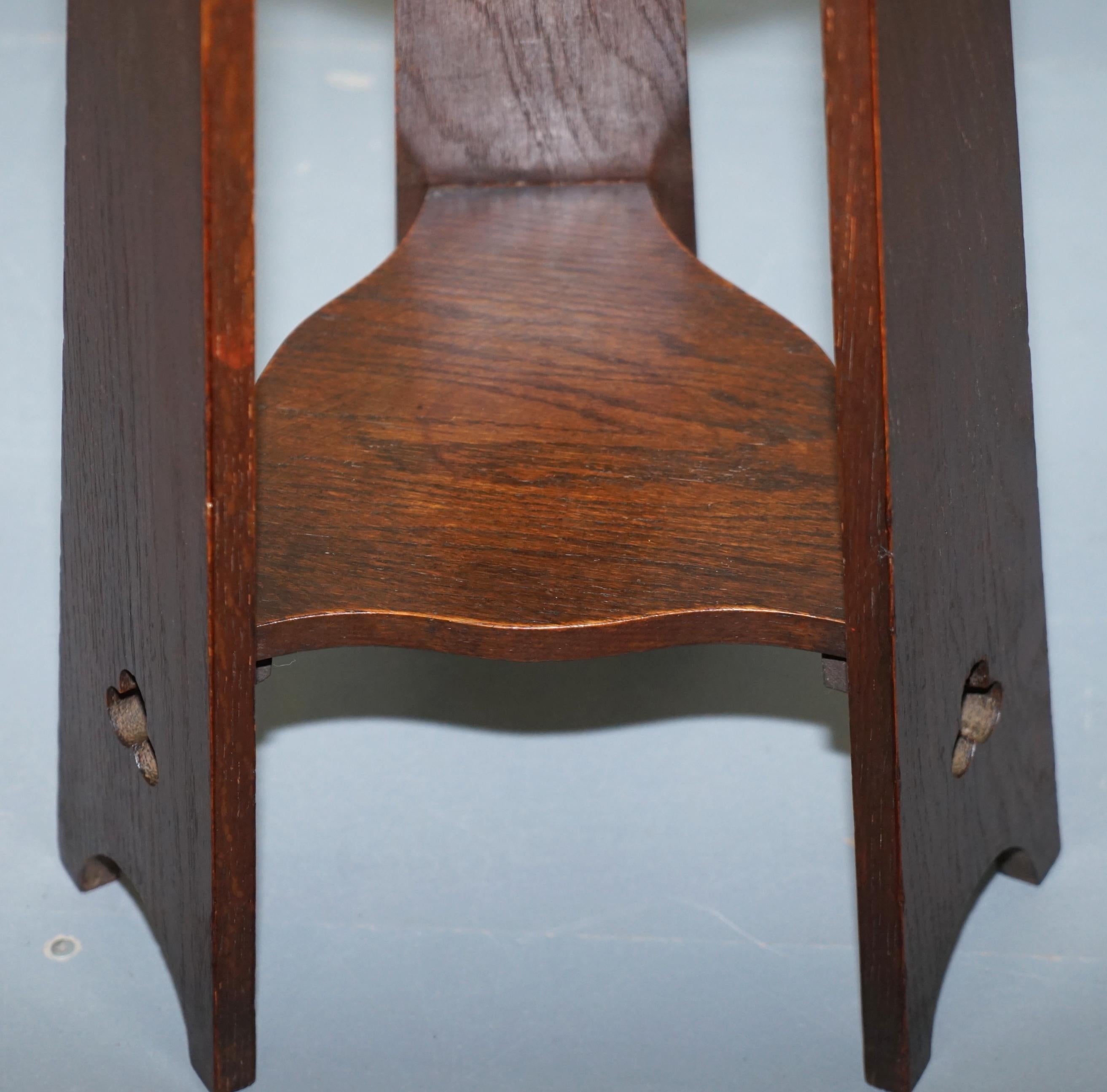 Pair of Original Liberty's Arts & Crafts Horsa Model Side End Lamp Wine Tables 6