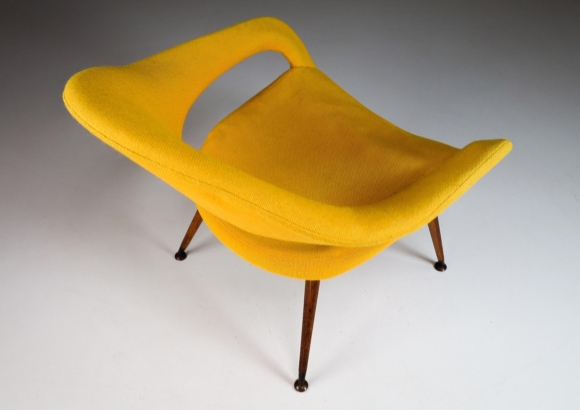 Textile Pair of Original Lounge Chairs by Gastone Rinaldi Armchair DU 55 P, Italy, 1954