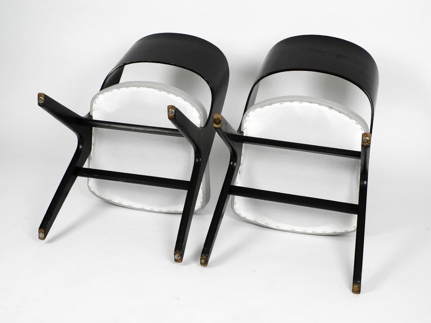 Pair of Original Mid-Century Modern Black and Grey Chair, Carl Sasse for Casala 3