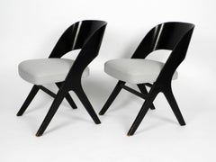 Pair of Original Mid-Century Modern Black and Grey Chair, Carl Sasse for Casala