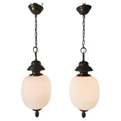 Pair of Original Mid-Century Pendants by Luigi Caccia Dominioni 