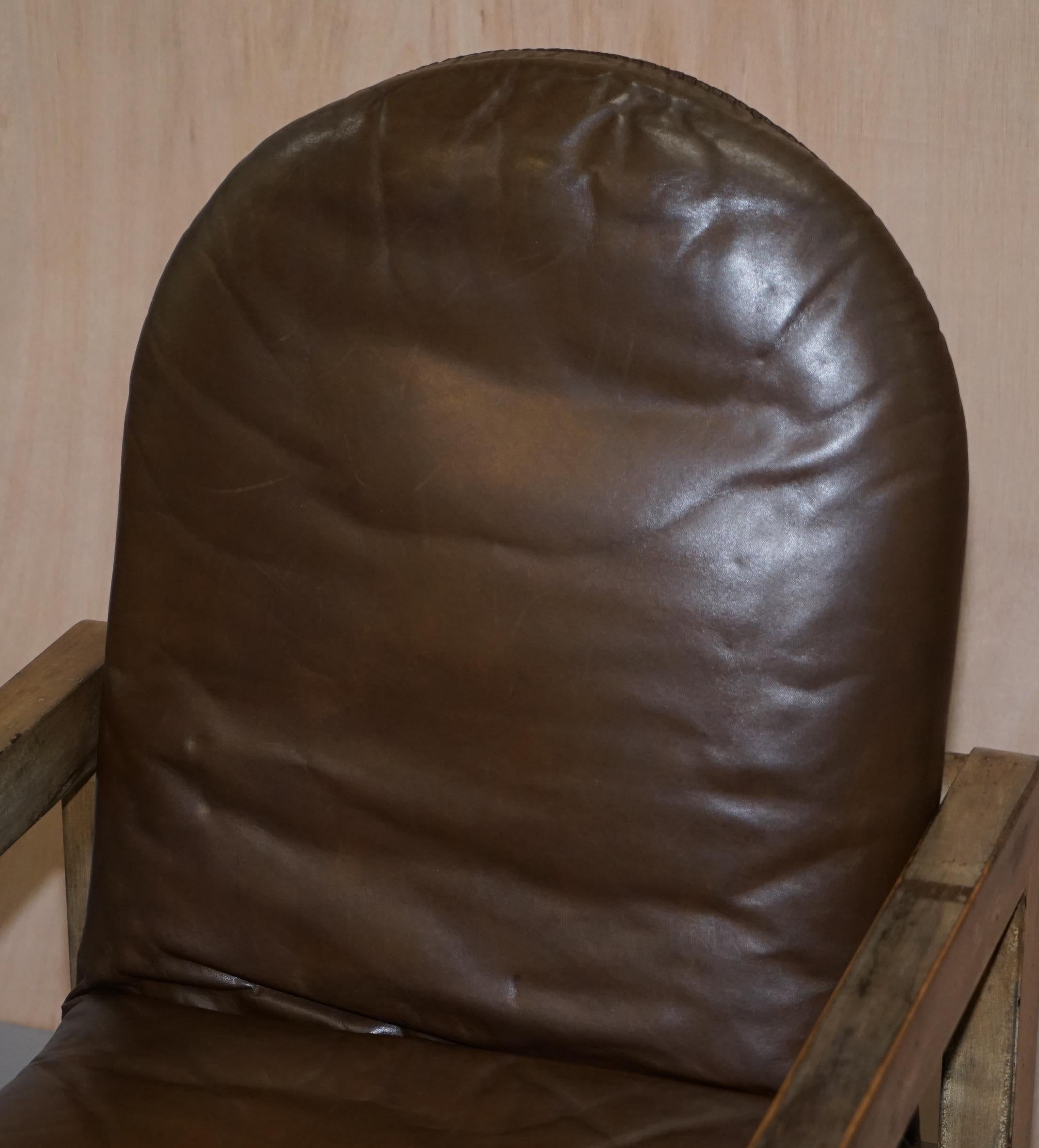 Paar originale John Makepeace-Sessel aus braunem Leder aus der Mitte des Jahrhunderts im Angebot 10