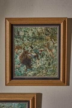 Pair of original Mixed media abstract paintings by Philip Wiseman