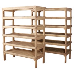 Antique Pair of Original Painted Belgian Racks