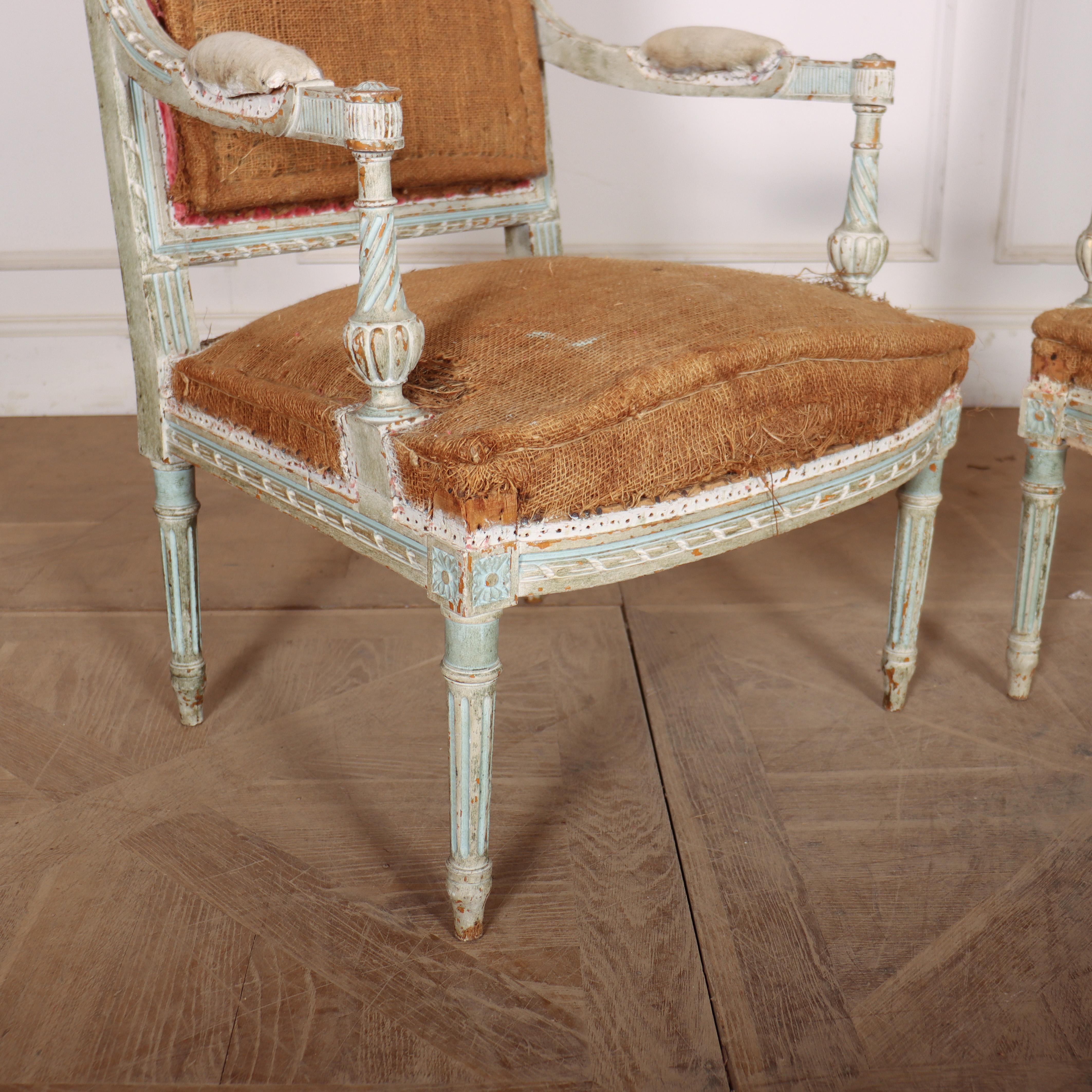 Grande paire de fauteuils français peints d'origine. 1880.

Hauteur du siège : 15 pouces


Code : 9028

Dimensions :
W: 24