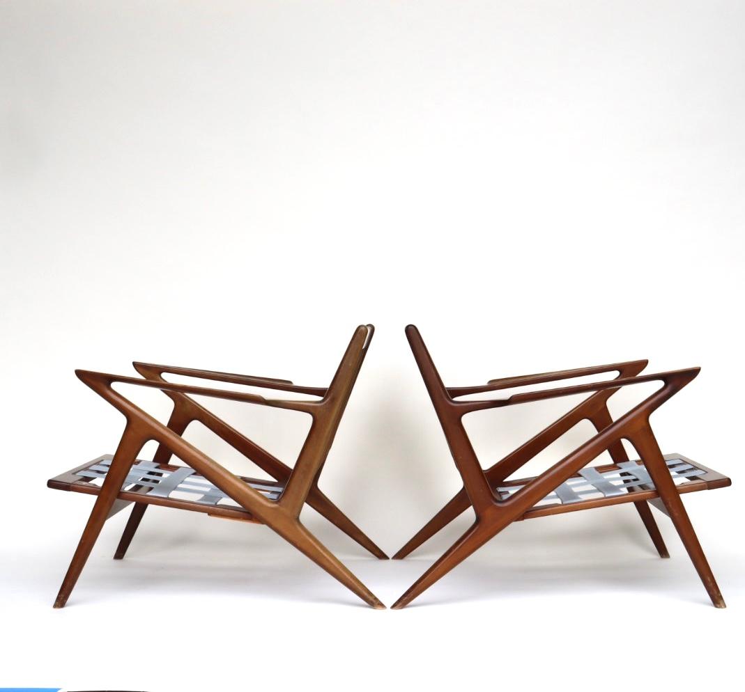 Danish Pair of Original Poul Jensen Z Chairs for Selig