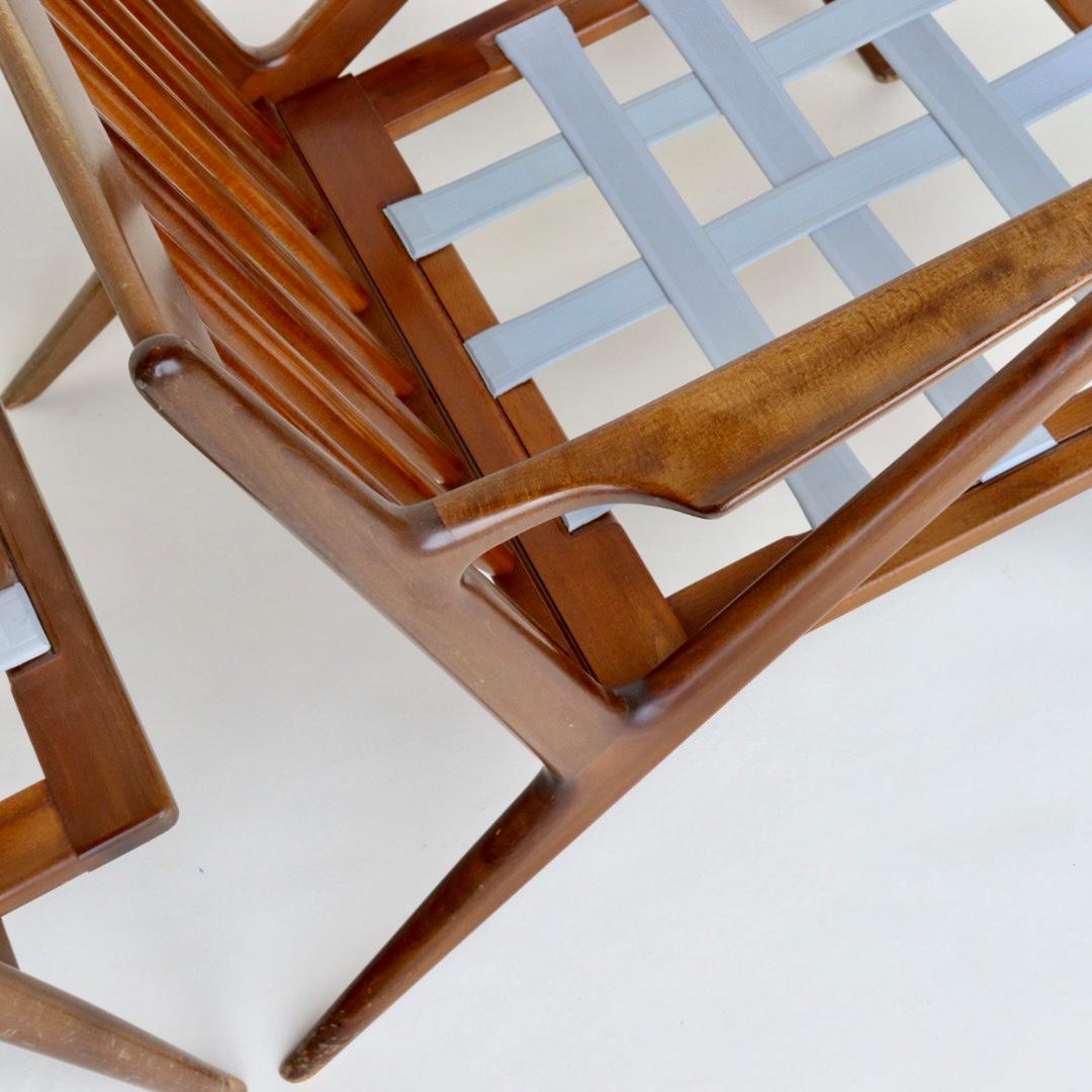 Stained Pair of Original Poul Jensen Z Chairs for Selig