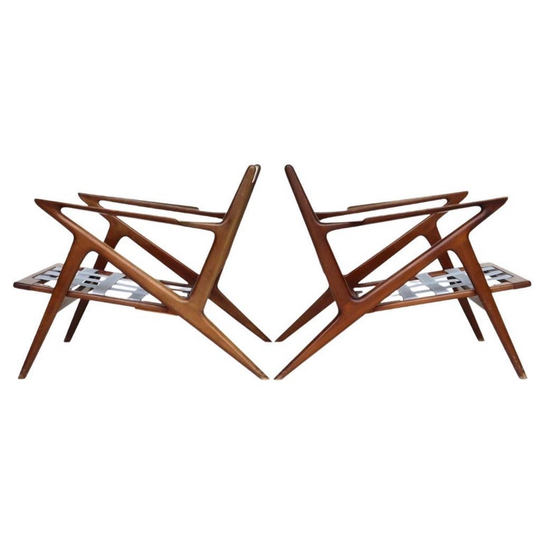 Pair of Original Poul Jensen Z Chairs for Selig For Sale at 1stDibs