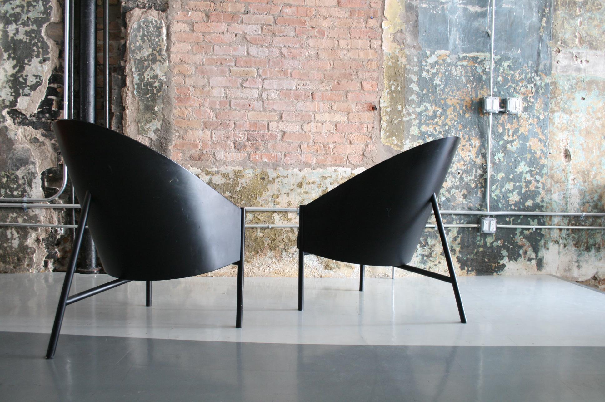 Post-Modern Pair of Original Pratfall Lounge Chairs by Philippe Starck for Aleph Ubik