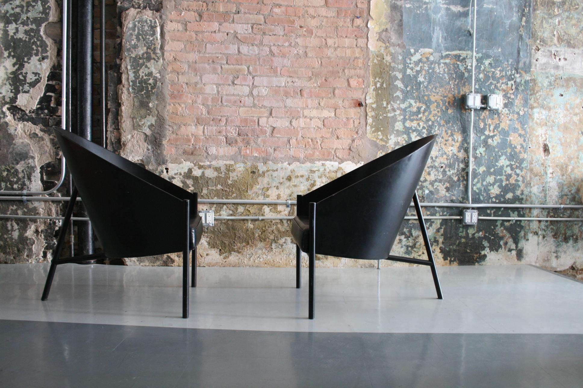 Italian Pair of Original Pratfall Lounge Chairs by Philippe Starck for Aleph Ubik