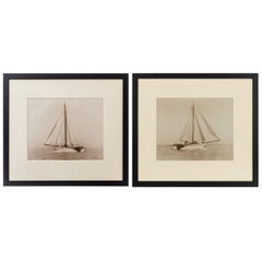 Used Pair of Original Prints of the Dutch Sailing Yacht Verona Signed Kirk Cowes